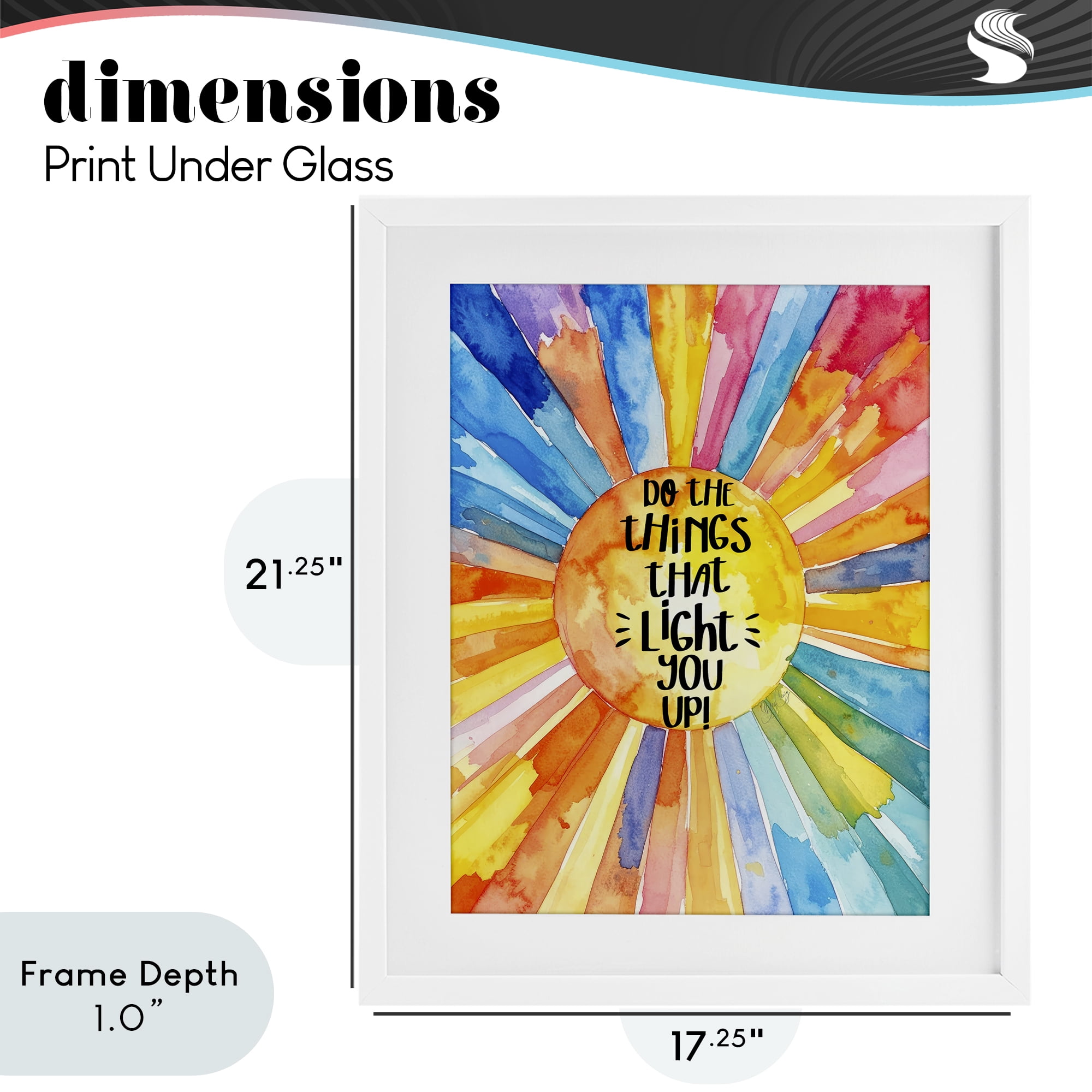 Stupell Industries Things That Light You Up White Framed Print Under Glass, design by Shelly Craig