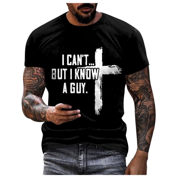 Playeras Para Gimnasio Para Hombre, Moda De Primavera Y Verano, Informales, De Talla Grande, De Manga Corta, Con Cuello Redondo, Estampadas, Top Blusa