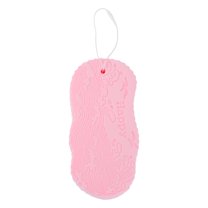 Unique Bargains 1 Pc Wave Pattern Bath Sponge Body Scrubber Pink