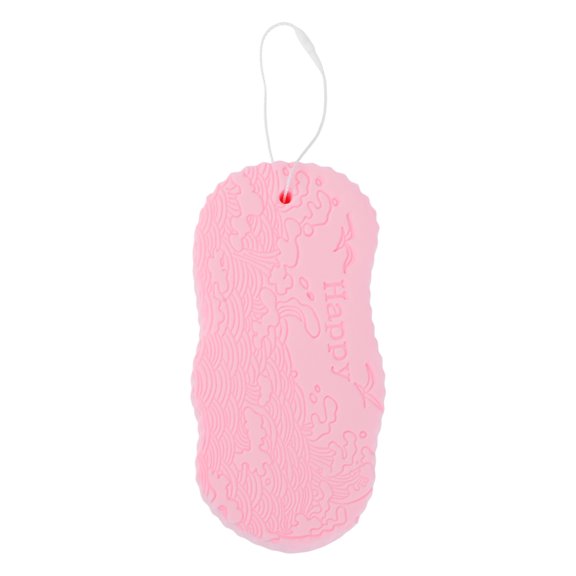 Unique Bargains 1 Pc Wave Pattern Bath Sponge Body Scrubber Pink