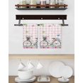 thumbnail image 3 of Spring Kitchen Dish Towels for Drying Dishes Set of 4, Bicycles Leaves Butterfly Flowers Pink Buffalo Plaid Waffle Weave Microfiber Hand Tea Bathroom Towels Quick Dry & Absorbent Towel 15.7x23.6, 3 of 7