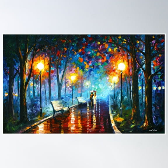 Misty Mood - Leonid Afremov Poster Wall Art, Modern Wall Decor, 8x12 UNFRAMED