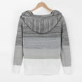 thumbnail image 2 of VANLOFE Long Sleeve Fashion Colorblock Women's Sweater for Winter All-match Winter Hoodie for Women Daily Hoodie Young Sweater 3XL Gray, 2 of 5
