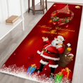thumbnail image 2 of Christmas Rugs   Flannel Fabric Non Slip Rubber Backing Absorbent Bath Rug Home Kitchen Floor Mat, 2 of 9