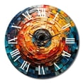 thumbnail image 3 of Designart "Mosaic of Colorful Vinyl Records III" Music Oversized Wall Clock, 3 of 6