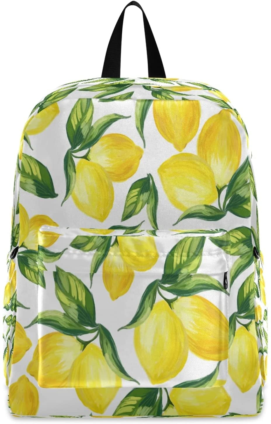 Tropical Flowers And Leaves Durable Kids Back To School Backpack Polyester Book Bag For Boys Girls Adults