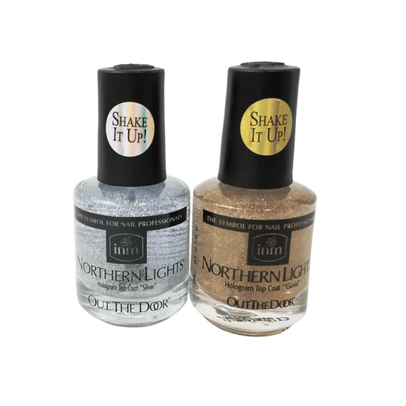 Bundle INM Out The Door Hologram Silver, Gold  0.5 fl oz