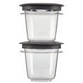 thumbnail image 2 of Recipientes de almacenamiento de alimentos Rubbermaid Premier de 0,5 L, color gris, paquete de 2, 2 of 6