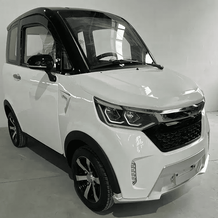 RoadMaster X-1000 Four Wheels Enclosed Electric Mobility Vehicle Adult Senior Two Seat Cabin Scooter Long Range Climate Control White