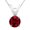 Platinum, variant on 0.5 to 3 Carat Round Ruby 4 Prong Pendant Necklace (AAA Quality) W/ 16" Gold Chain 14K Yellow Gold 0.5 Carat