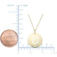 thumbnail image 2 of 14k Yellow Gold Initial Letter D Round Pendant Necklace, 18", 2 of 2