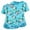 01-Blue, variant on Hawaiian Scrub Tops for Women Short Sleeve Vneck Stretch Holiday Scrub Shirt Cute Floral Print Nursing Workwear with 2 Pockets White XL