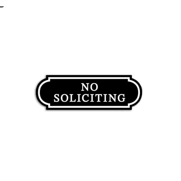 No Soliciting Sign Stickers*10 - No Soliciting Label Pvc Sticker Home Door Doorbell Sticker