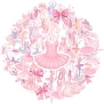 thumbnail image 2 of 35pcs-50pcs Elegant Stickers Stationery Stickers Pink Dance Kids Stickers for Laptops Suitcases Phones, 2 of 9