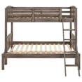 thumbnail image 3 of Maklaine 80" x 57" Twin over Full Wood Bunk Bed in Brown Finish, 3 of 9