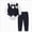 A18-Navy, variant on 0-3 Months Infant Newborn Baby Boys 3-Piece Dress Suit Set,Long Sleeve Romper Vest Bowtie Formal Pants Outfit For School Wedding Party Toddler Fall Winter Clothes,Blue