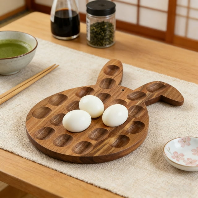 Purpose Wooden Serving Board And Egg Tray With Handle For Cheese Platter Reusable Craftsmanship Kitchen And Outdoor Use