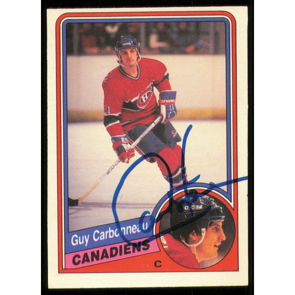 Guy Carbonneau Autographed 1984-85 O-Pee-Chee Card #257 Montreal Canadiens SKU #255045