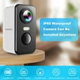 WiFiOperated ZEEPORTE Indoor Security Camera, 1080P HD, Cordless, BatteryPowered White