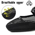 thumbnail image 3 of Qaltryn Mesh Ballet Flats for Women with Buckle Fashion Fishnet Flats Comfortable Mary Jane Shoes for Casual & Work, 3 of 8