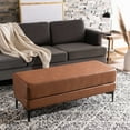 thumbnail image 3 of SAFAVIEH Elise Rustic Chic Rectangular Bench, Brown/Black, 3 of 11