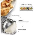 thumbnail image 3 of Dumpling Maker, Stainless Steel Dumpling Molds Chinese Dumpling Cutter Pie Ravioli Empanadas Press Mold Kitchen Accessories -2pcs, 3 of 6