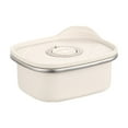 thumbnail image 2 of Microwaveable Stainless Steel Food Storage Container | Airtight & Leak-Proof Lunch Box | 403 Stainless Steel Bento Box | 9.25x7.52x3.78 Inches | Beige | 1-Piece, 2 of 6