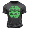 thumbnail image 2 of BLTIBY 2025 St. Patrick's Day Shirt for Men Irish Shamrock Printed Vintage Short Sleeve Round Neck Shirts Casual Loose Fit Tops Gray L, 2 of 5