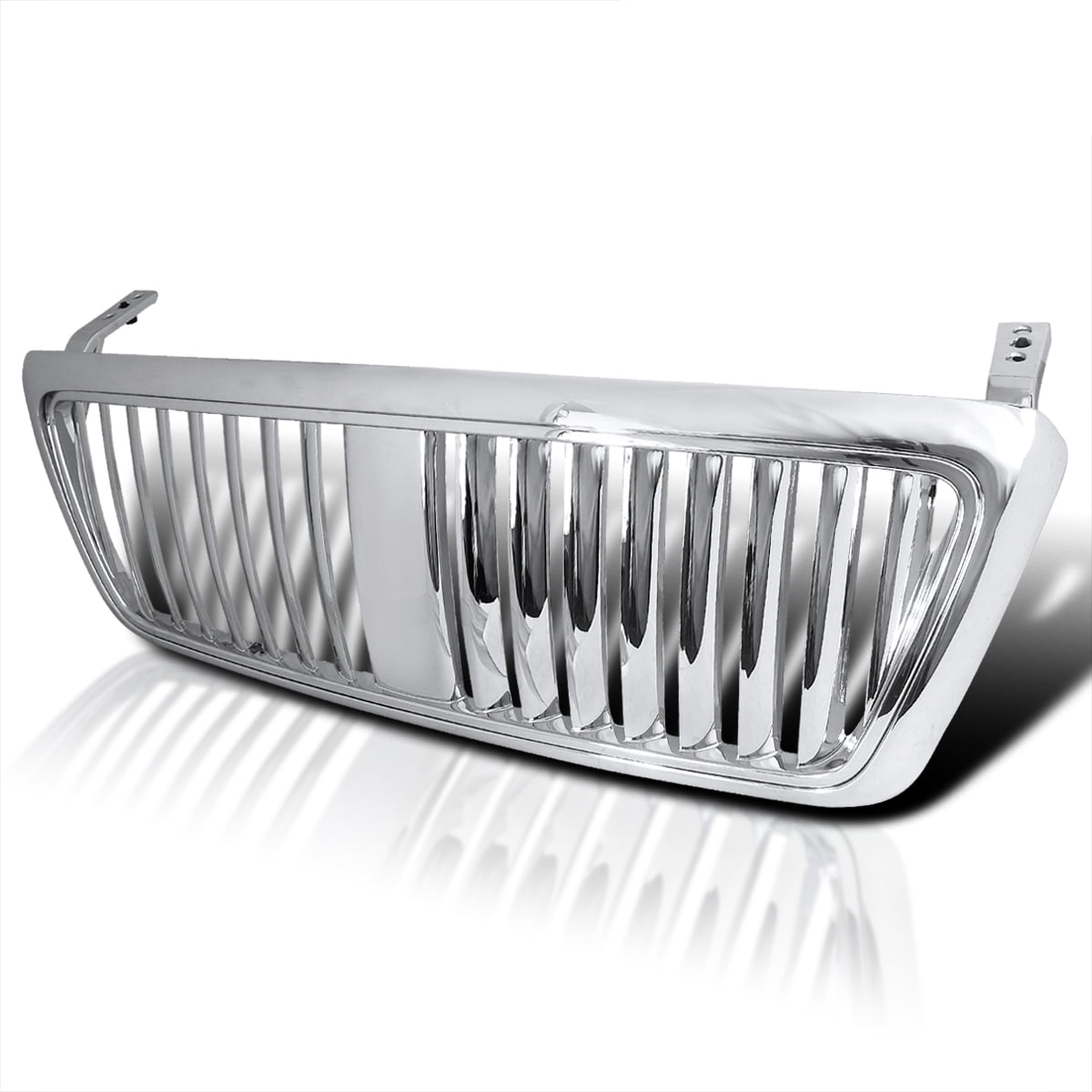 Spec-D Tuning Vertical Grill Grille Chrome Compatible with Ford F150  2004-2008, Lincoln Mark LT 2006-2008