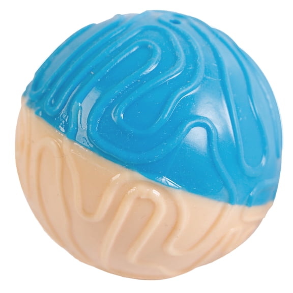 KONTONTY Puppy Chew Toy Small Breed Ball Toy TPR Blue 2Pcs Chewing Cleaning Teeth
