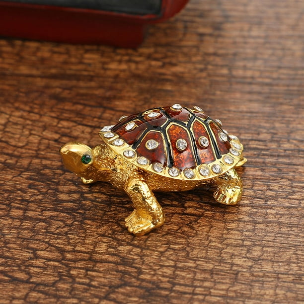 Joyero de Tortuga, Ligero, para Escritorio, Decoración, Almacenamiento, para El Hogar, Anillos, Pendientes, Joyero.