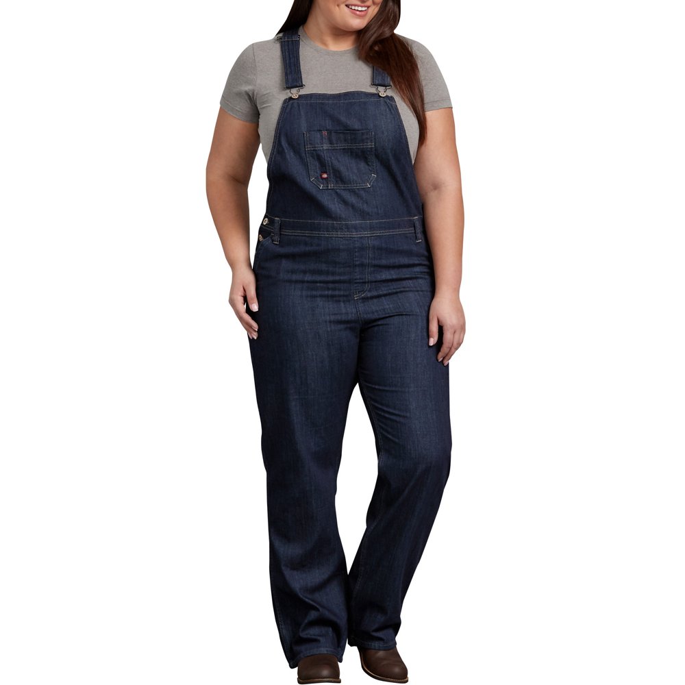 Dickies Women's Plus Size Denim Bib Overall