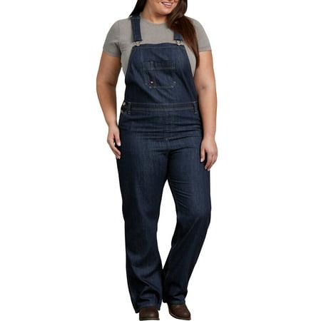 Women's Plus Size Denim Bib Overall - Walmart.com