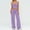 Purple, variant on PISONIC Womens Workout Sets Halter Padded Tank Tops Matchig Straight Leg Yoga Pants 2 Piece Gym Active Pilates Outfits