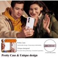 thumbnail image 6 of Soft Floral Phone Case for Samsung Galaxy S21 FE 5G Case Clear Silicone Slim, Luxury Aesthetic Samsung S21 FE Case Gliiter for Women Purple Cover Shockproof (Silver-Pink), 6 of 14