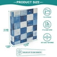 thumbnail image 3 of FORMRS 3 Ring Binder with Pockets 1.5" D-Rings Clip Board 200 Sheets Capacity, Blue and Gray Plaid Pattern, 3 of 8