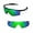 Green, variant on Walleva Purple Polarized Vented Replacement Lenses And Black Nosepad For Oakley M Frame Strike Sunglasses