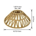 thumbnail image 2 of FSLiving Industrial Vintage Lamp Shade Replacement, 8.5" BOHO Style Hand Woven Natural Bohemian Rattan Empire Lampshade, DIY Torchiere Shade Decorative for Table Lamp Torchiere Wall Sconce, 2 of 7