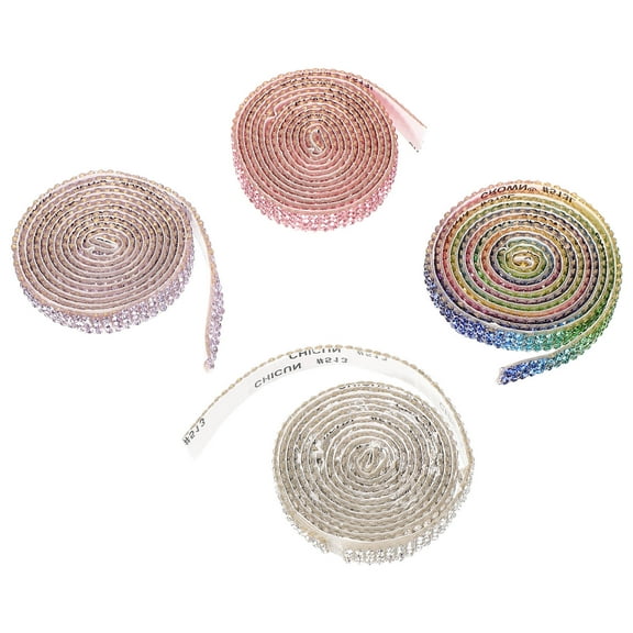 SEWCHICS Resin Rhinestone Ribbon Rhinestone Trim Assorted Rolls