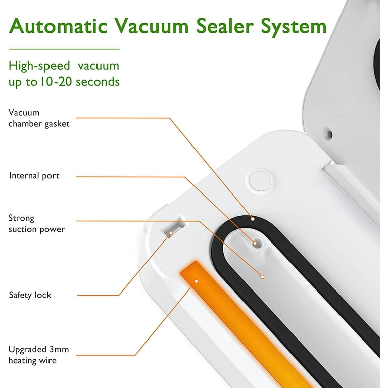 Vacuum Sealer Machine, FEZEN Food Vacuum Sealer with Automatic Air Sea