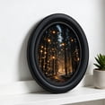 thumbnail image 4 of Boho Vintage Sun Round Wall Art Decor Framed, Neutral Sunrise Mountain Woodland Canvas Wall Art Prints Artwork, Gothic Moody Wall Hanging Door Decor for Bedroom Living Room, 4 of 6