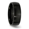 thumbnail image 4 of Auriga Fine Jewelry Stainless Steel Brushed Black IP-plated 7 mm Band for Women Size 12, 4 of 8