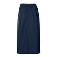 thumbnail image 3 of MIXUE Skirts For Women Summer Linen Solid Color High Waist A Line Pockets Midi Maxi Skirt Workwear,Blue,L, 3 of 6