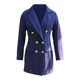 thumbnail image 2 of TaTaai V-Neck Gabardine Dress Women, Long Sleeve Solid Color Shift Dress, Structured Midi Office Wear, Fall Winter Professional Outfit Gift, 2 of 5
