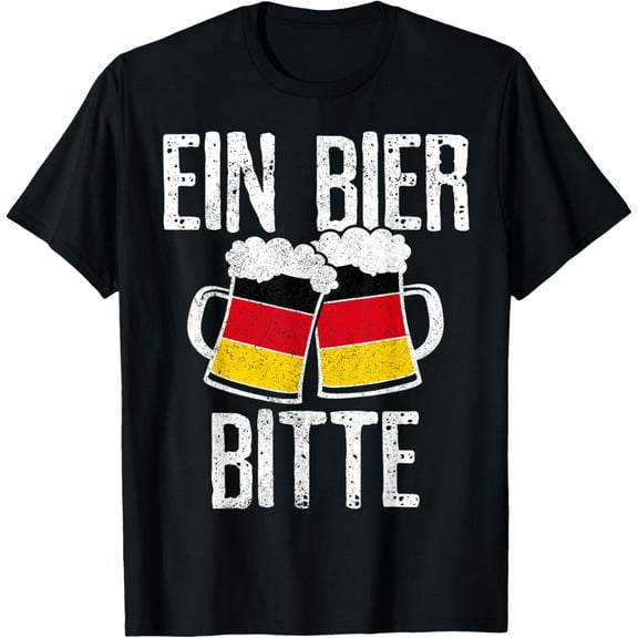 Funny German Ein Bier Bitte Oktoberfest Beer T-Shirt