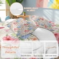Blue Pink Floral Full Duvet Cover Set, Retro White Blue Pink Yellow ...