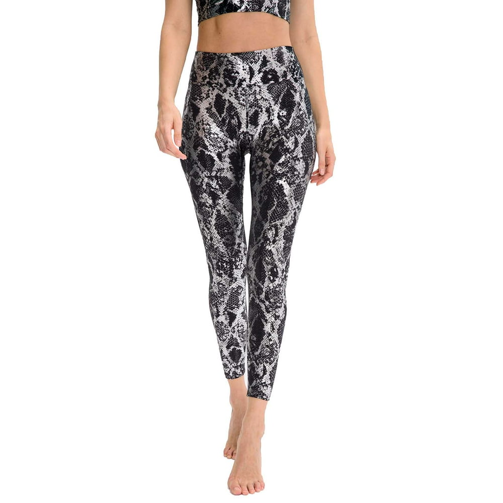 GoolRC Women Yoga Pants Snakeskin Print High Waist Butt