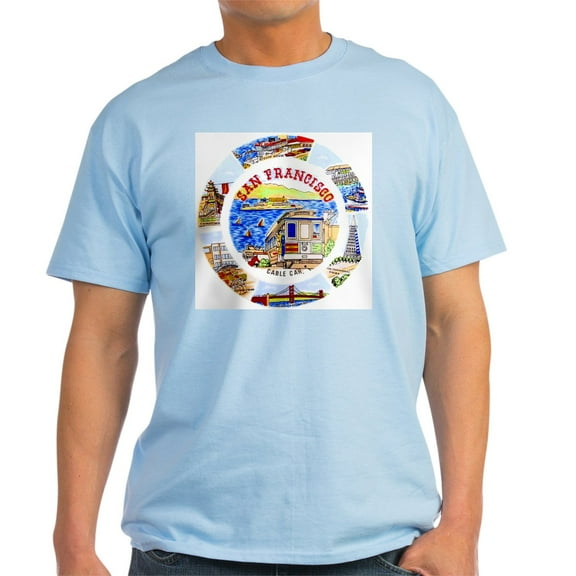 CafePress - Vintage San Francisco Souvenir Graphics Light T Sh - Men's Classic Graphic T-Shirt
