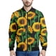 thumbnail image 5 of Chaqueta con cremallera y estampado 3D de girasoles para hombre, sudaderas con capucha y estampado floral de plantas, abrigos de gran tamaño de manga larga para la calle, 5 of 5
