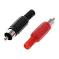 thumbnail image 3 of MesaSe 20 Pcs Black Red Solder RCA Male Plug Audio Video Adapter Connector, 3 of 3